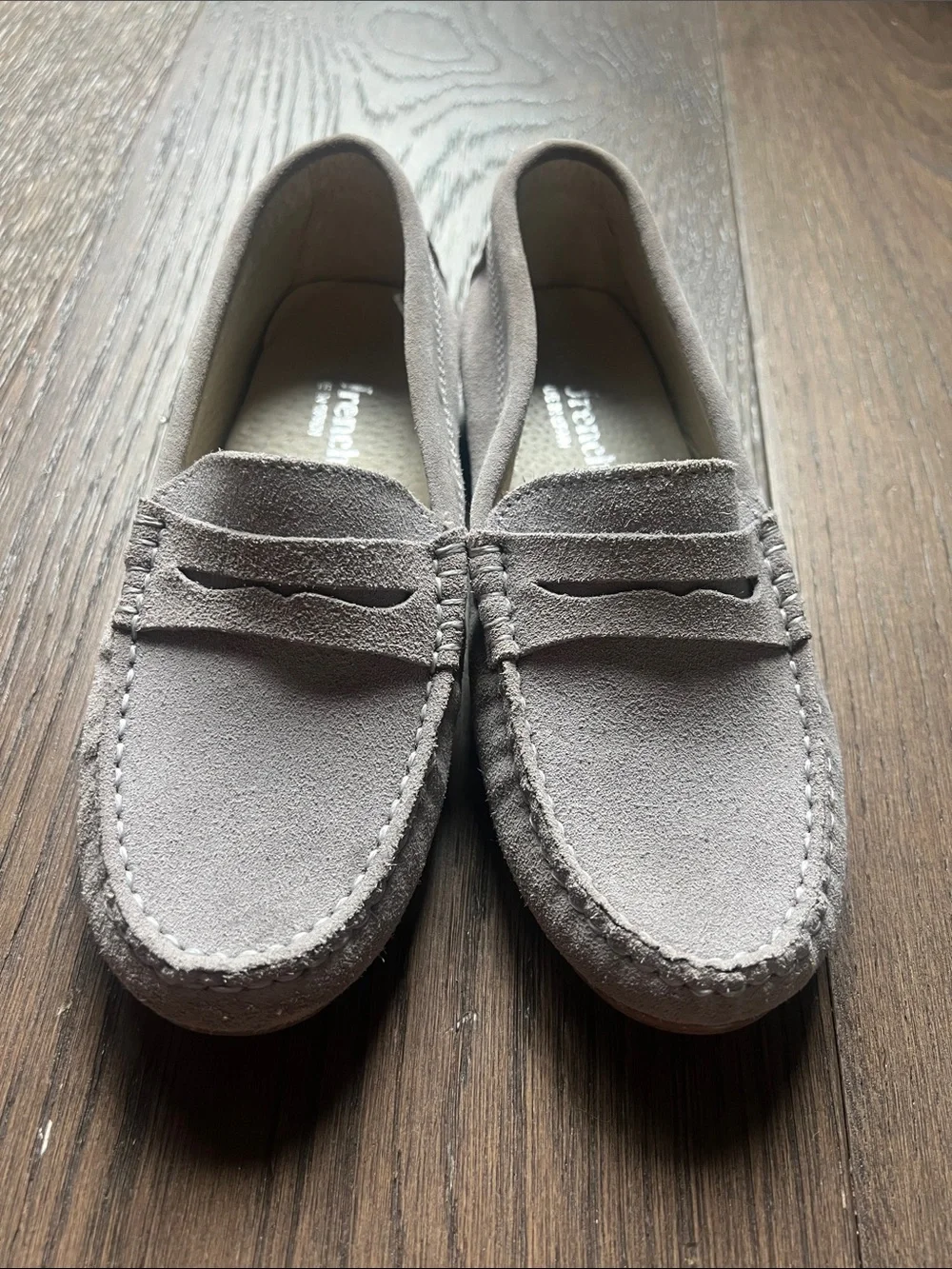 Suede Penny Loafers in Taupe - Boys